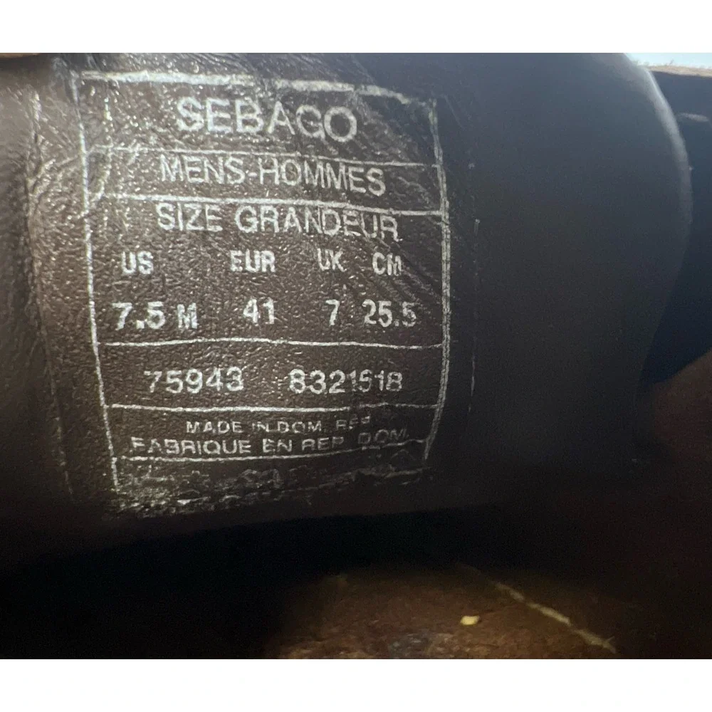 Sebago Schooner Docksides Men's Leather Boat Shoes 7.5 M Brown 75943